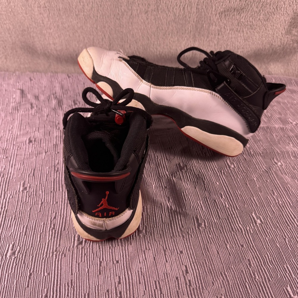Jordan Air Jordan 6 Rings Shoes Kids 7Y White Black Red Basketball 323419-067
